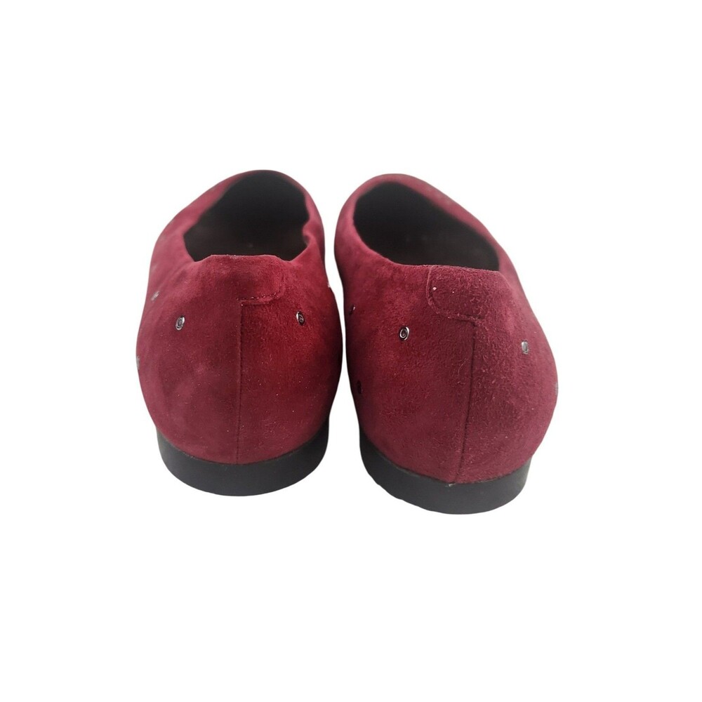 Attilio Giusti Leombruni AGL Red Suede Grommet Ballet Flats Shoes EU 37 6-6.5 US - Picture 8 of 11
